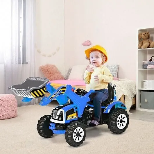 12 V Battery Powered Kids Ride on Dumper Truck-Blue - Color: Blue