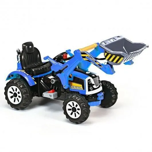 12 V Battery Powered Kids Ride on Dumper Truck-Blue - Color: Blue
