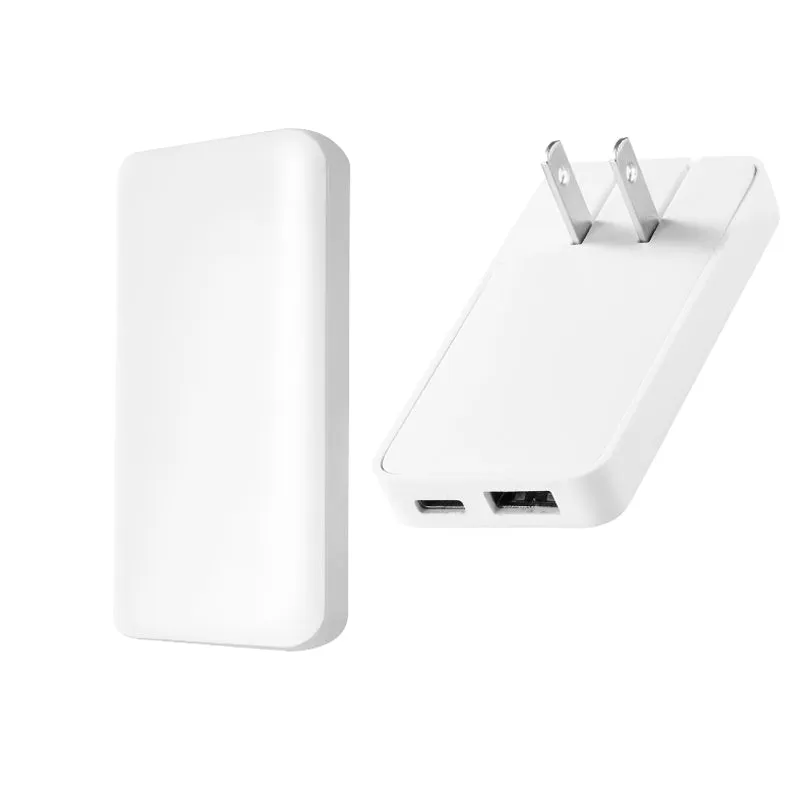 2-Pack Ultra-Slim 30W USB-C & USB-A Dual-Port Fast Charger