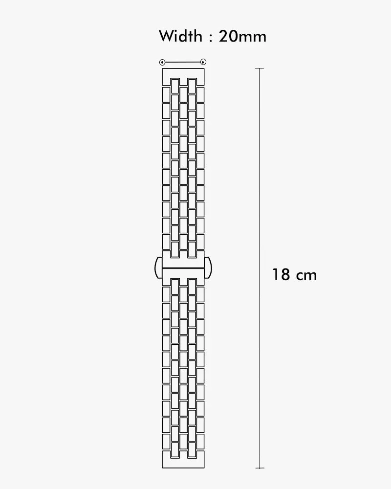 20mm Black Steel Strap For Opus