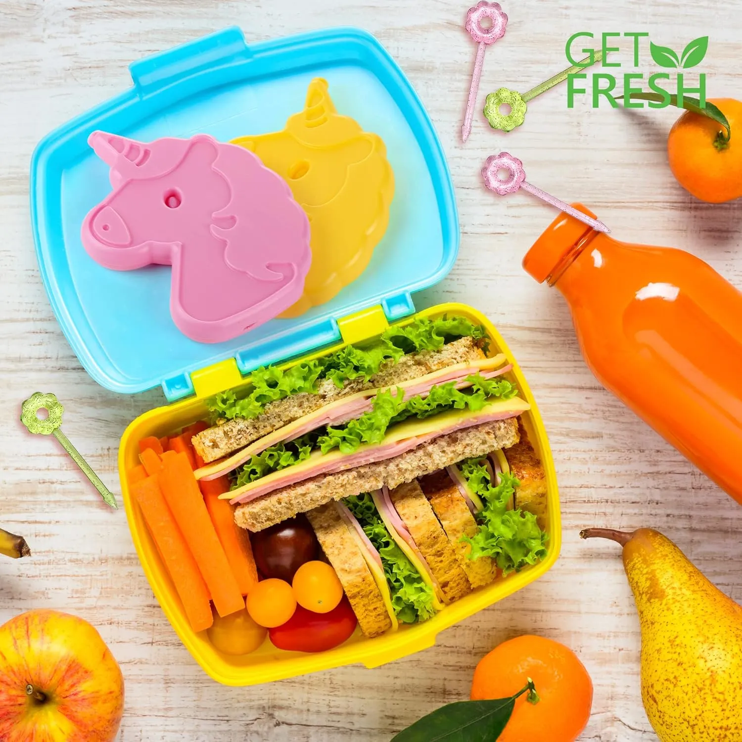 4-Pack Unicorn Small Freezer Blocks for Cool Bags and Lunch Boxes