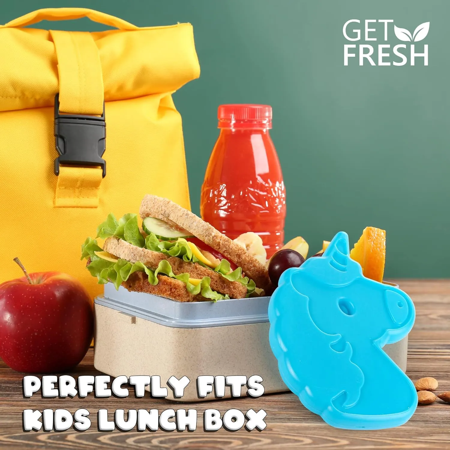4-Pack Unicorn Small Freezer Blocks for Cool Bags and Lunch Boxes