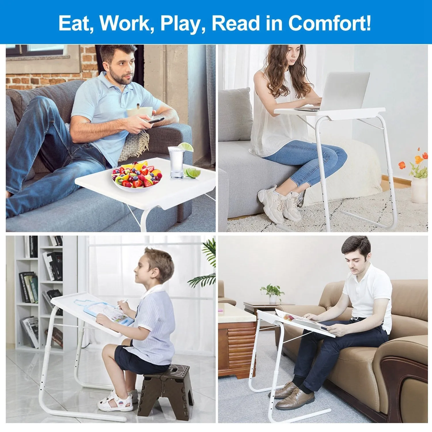 Adjustable Foldable Tray Table HomeStyle
