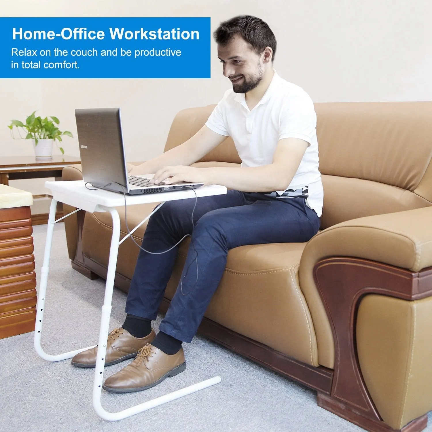 Adjustable Foldable Tray Table HomeStyle