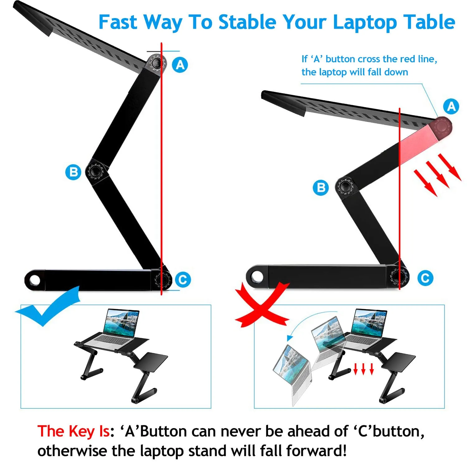 Adjustable Laptop Desk HomeStyle