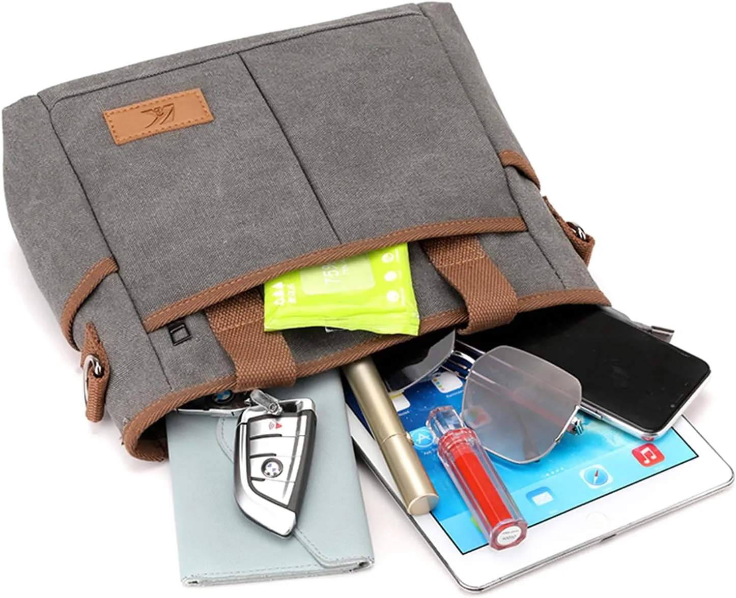 Adriana | Canvas Crossbody Bag with Multiple Pockets