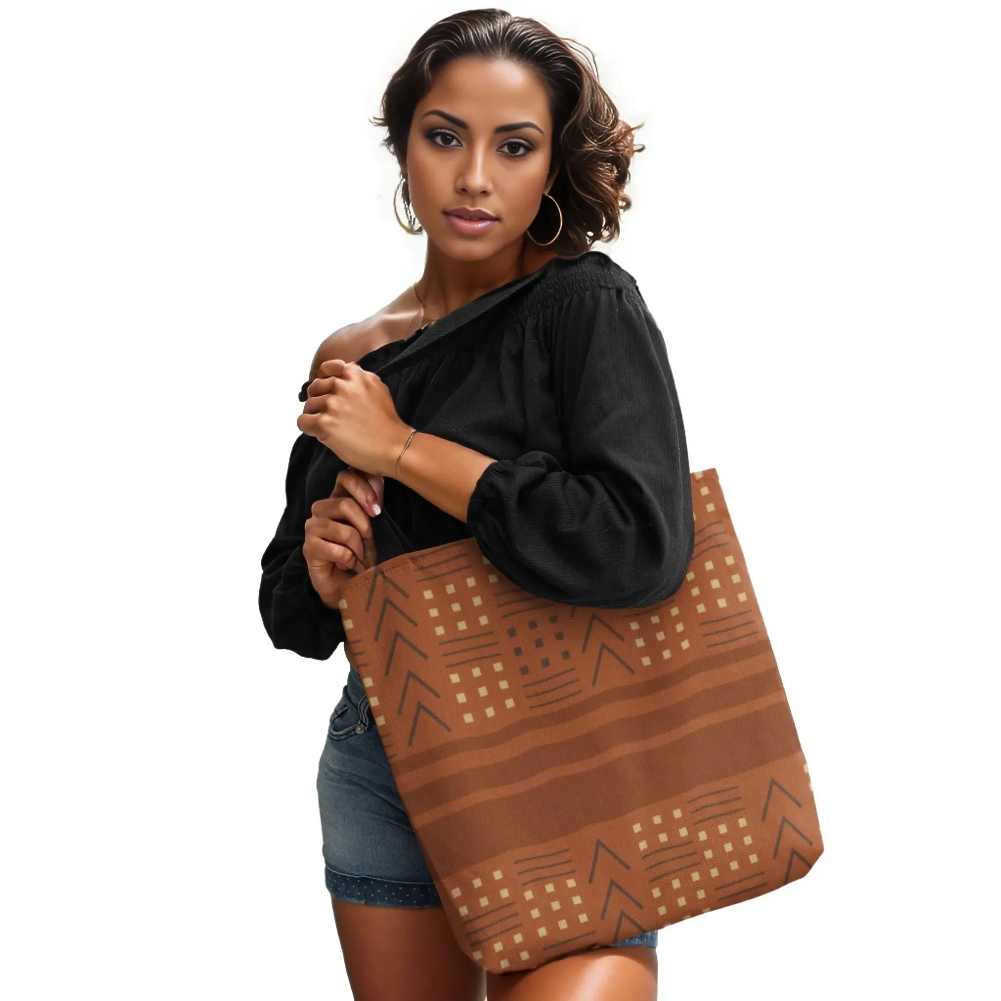 African American tote bags clay  | Set of 4