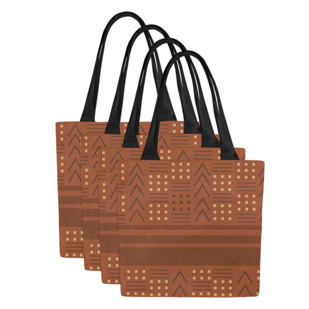 African American tote bags clay  | Set of 4