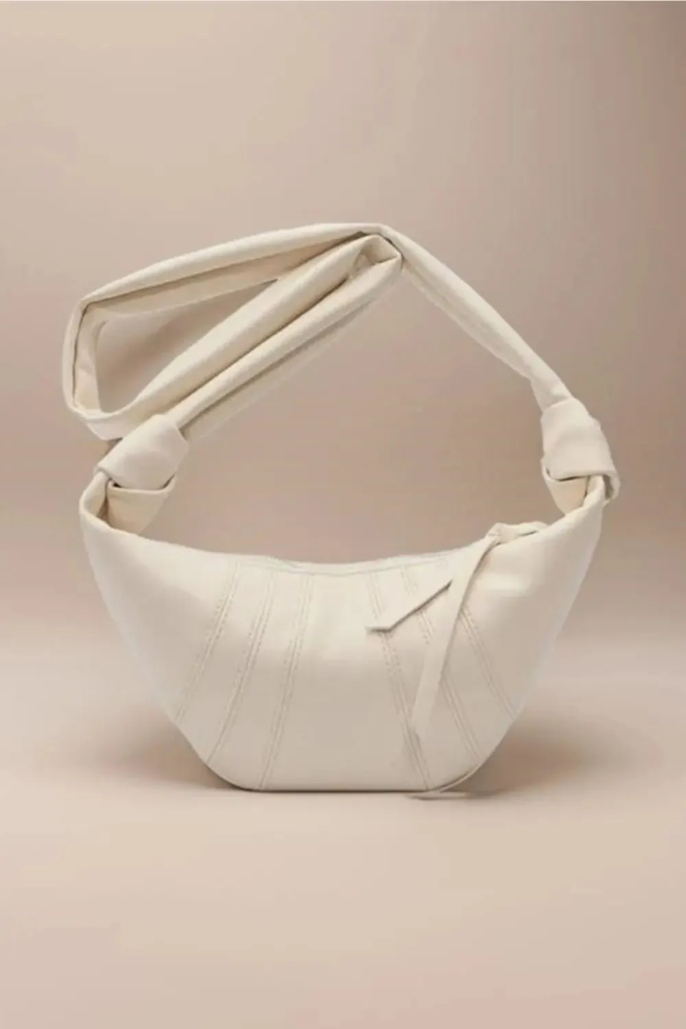 'Aitana' Vegan Leather Croissant Crossbody Bag