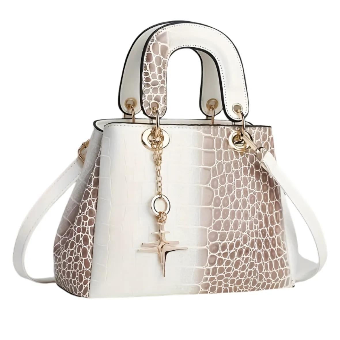 Alessia – Crocodile-Texture Shoulder Bag for Women