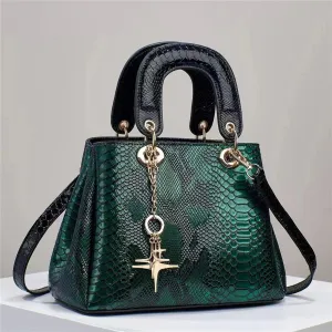 Alessia – Crocodile-Texture Shoulder Bag for Women