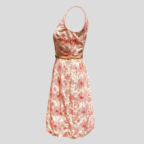 Antonio Melani Embroidered Floral Belted Dress - Size 2