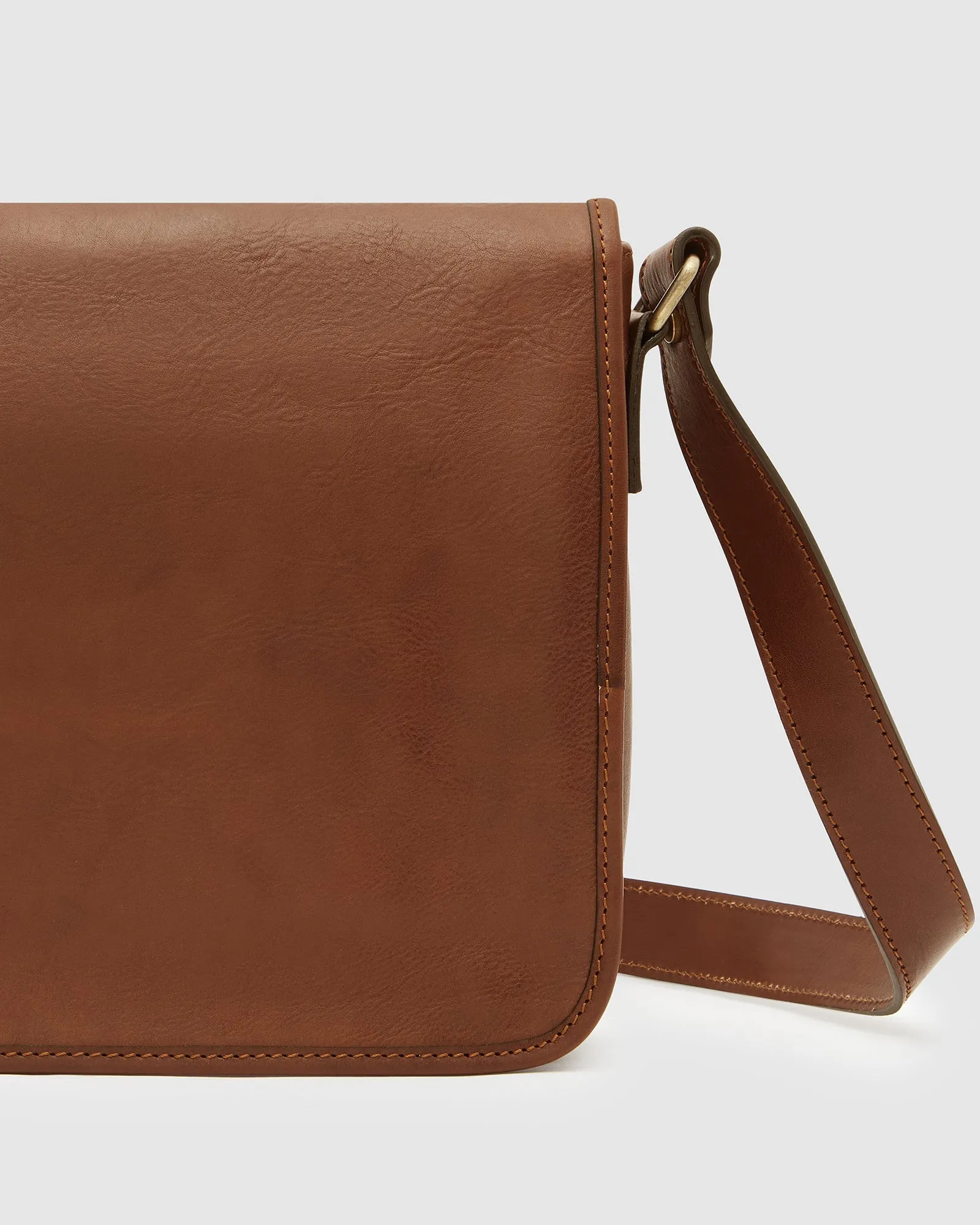 Aurelian Matt Brown - 13" laptop leather messenger