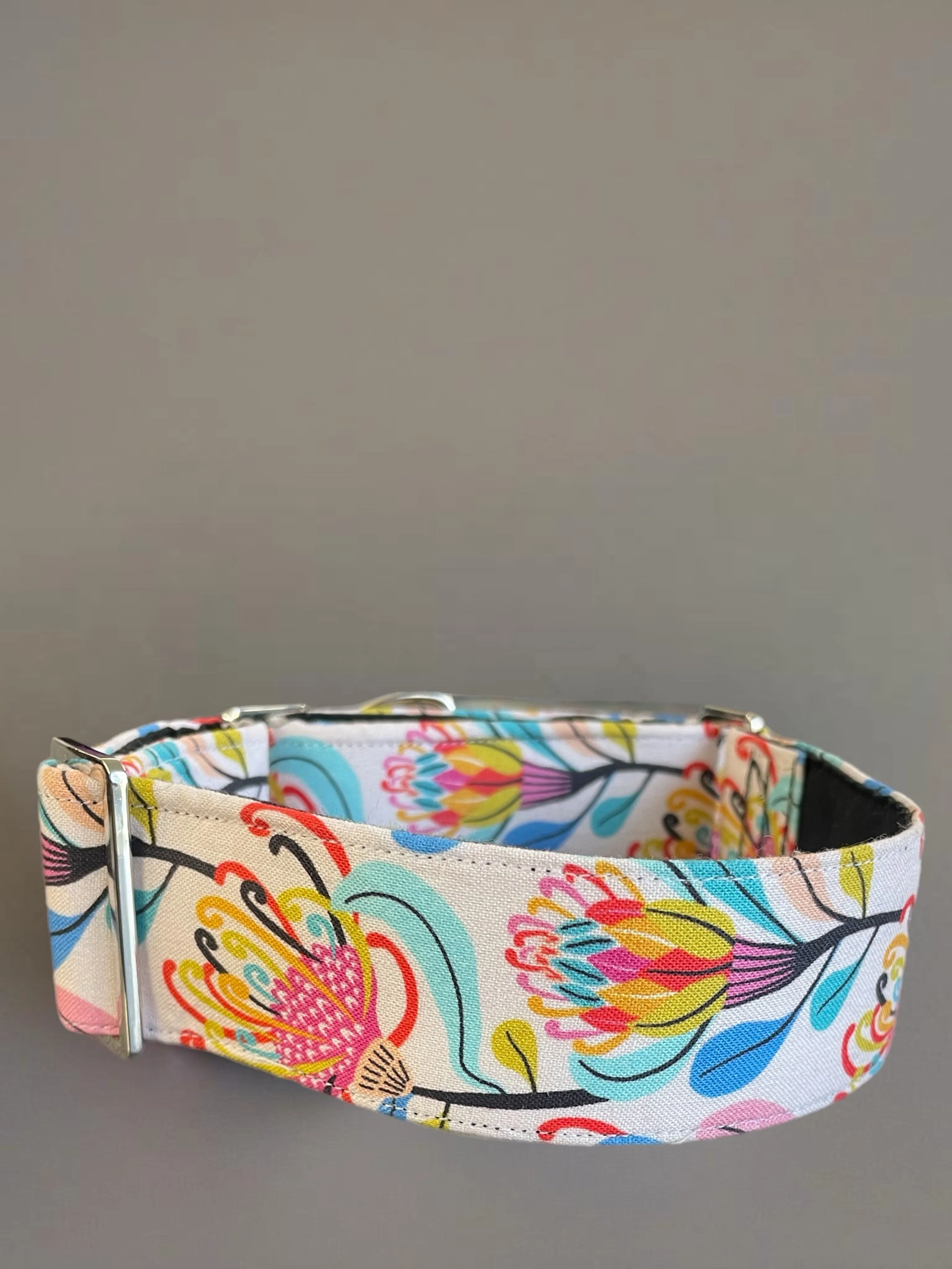 Australiana floral collar greyhound martingale super soft cotton fabric