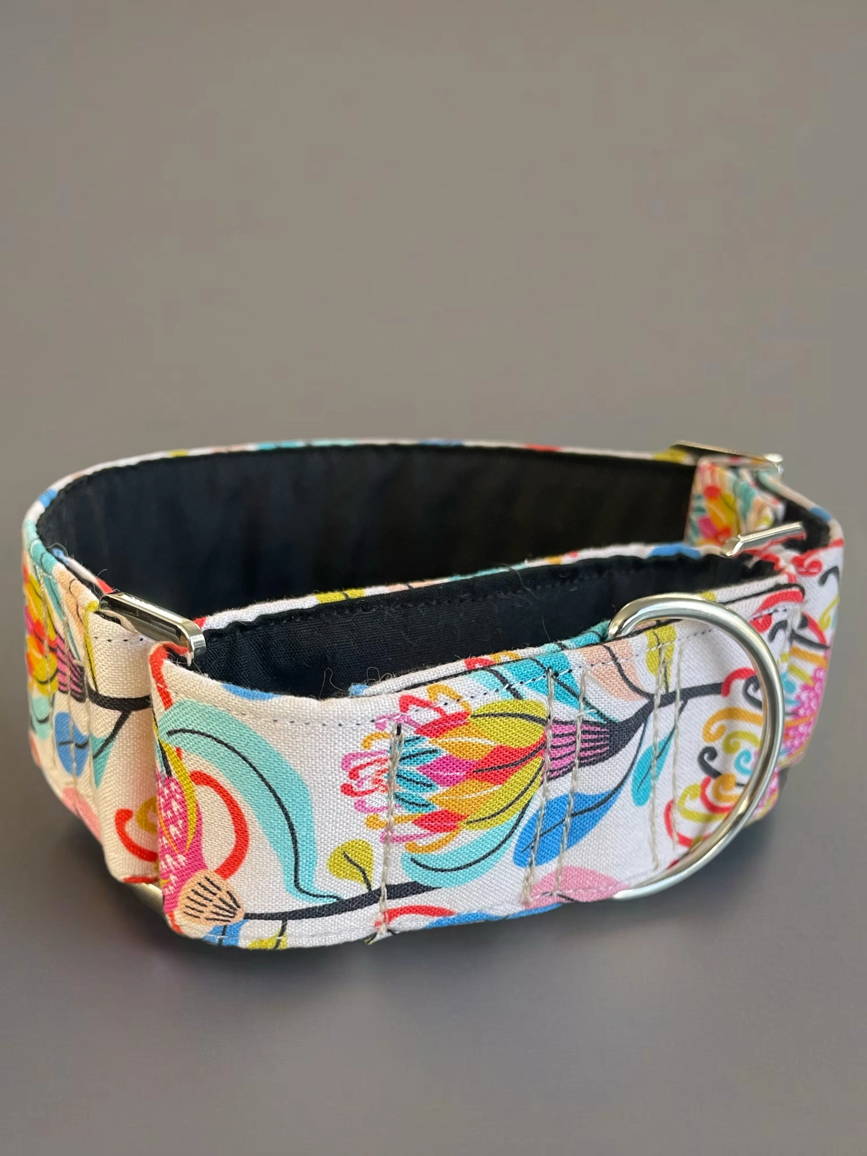 Australiana floral collar greyhound martingale super soft cotton fabric