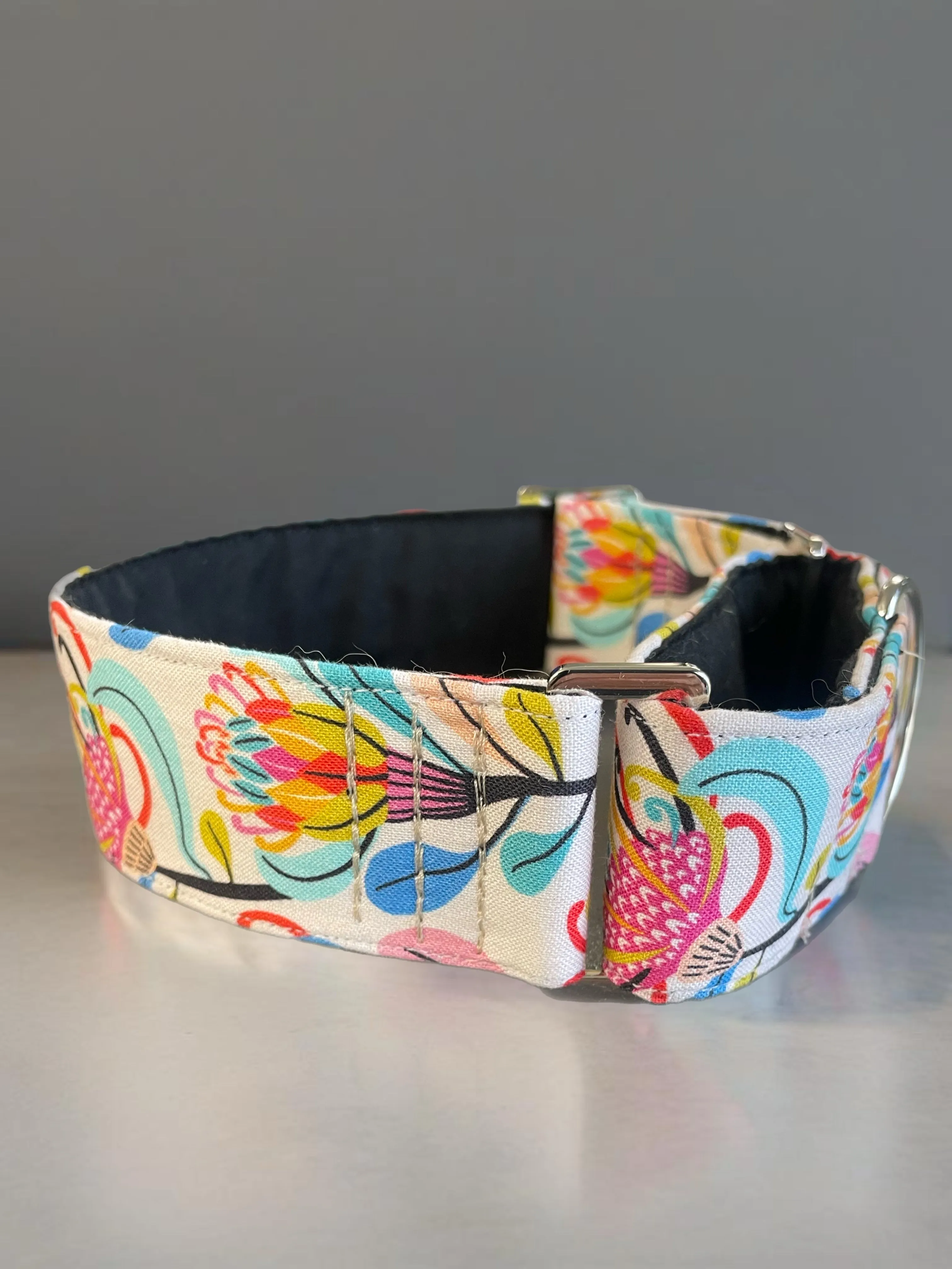Australiana floral collar greyhound martingale super soft cotton fabric