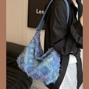 'Ayla' Denim Shoulder Bag