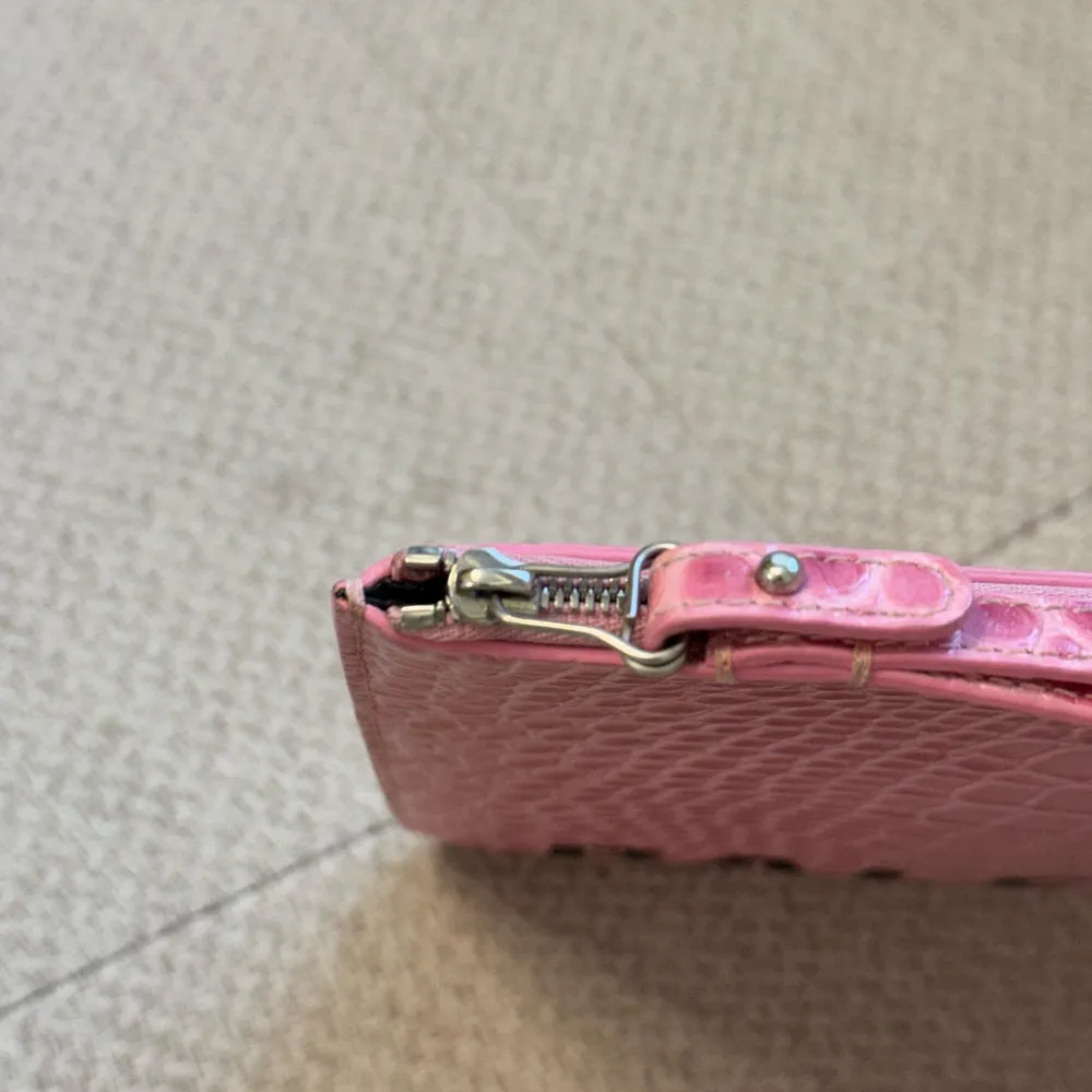 Balenciaga Pink Ville Logo Pouch