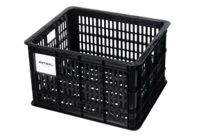 Basil Bicycle Crate Medium 29.5L Black