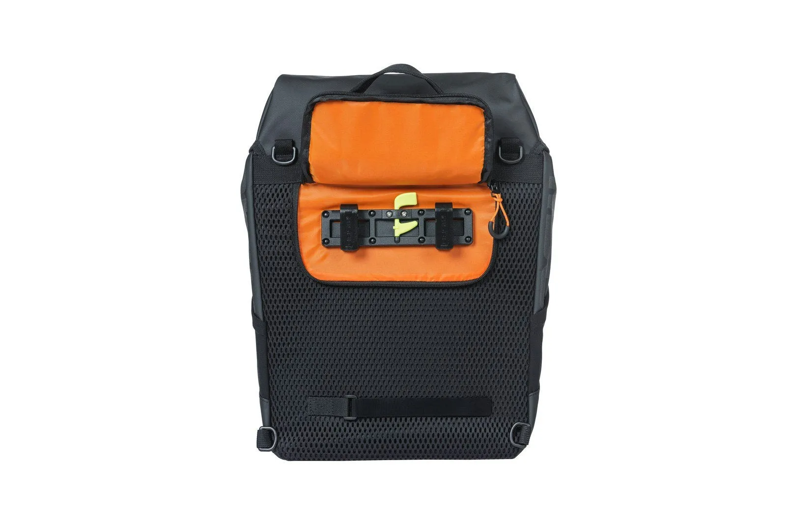 Basil Miles Tarpaulin Backpack Black Orange 17L