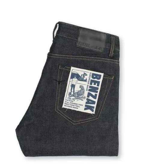 【Benzak Denim Developers】B-01 Tiger Selvedge 15oz / 日製老虎布邊 綠染原色褲 修身小直筒