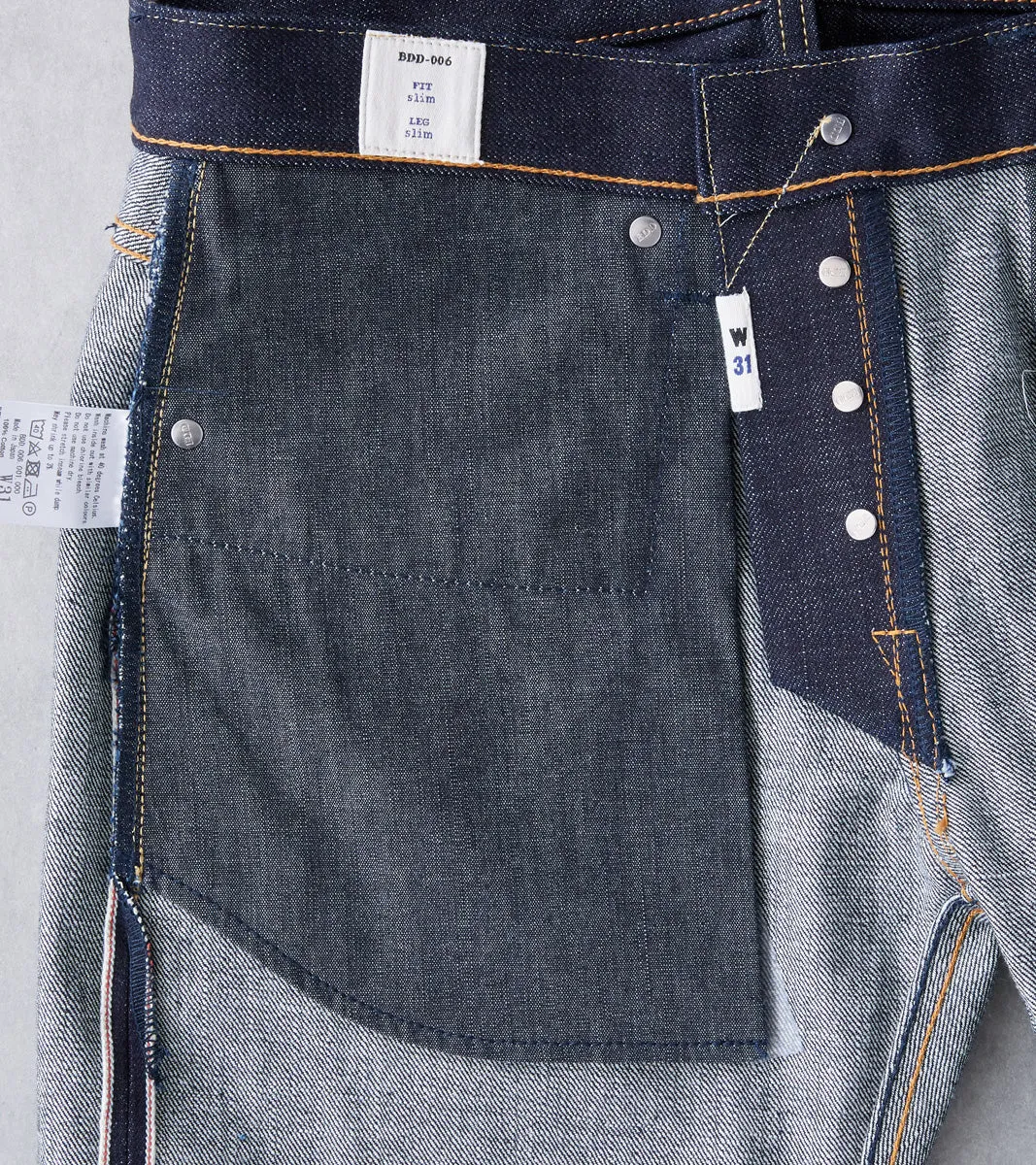 【Benzak Denim Developers】BDD-006 deep indigo 15.7 oz RHT / 濃藍染布料 修身小直筒