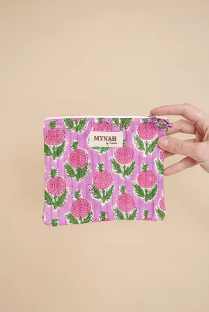 'Berry Smoothie' quilted coin pouch