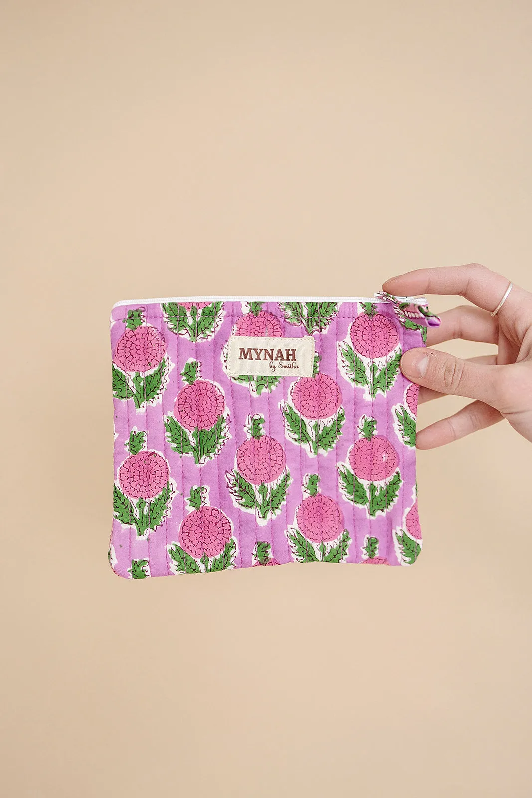 'Berry Smoothie' quilted coin pouch
