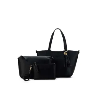 Black Caviar Liana 3 Piece Handbag Set | Black