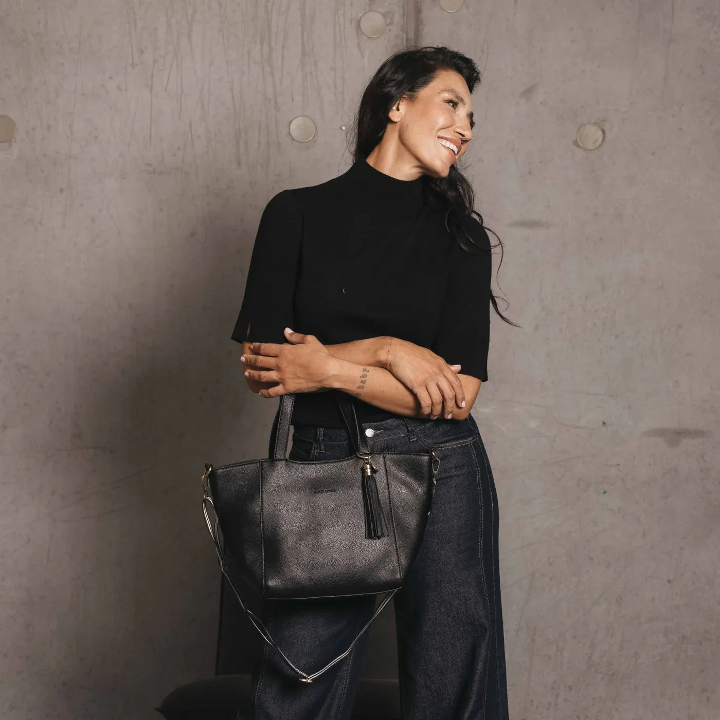 Black Caviar Liana 3 Piece Handbag Set | Black