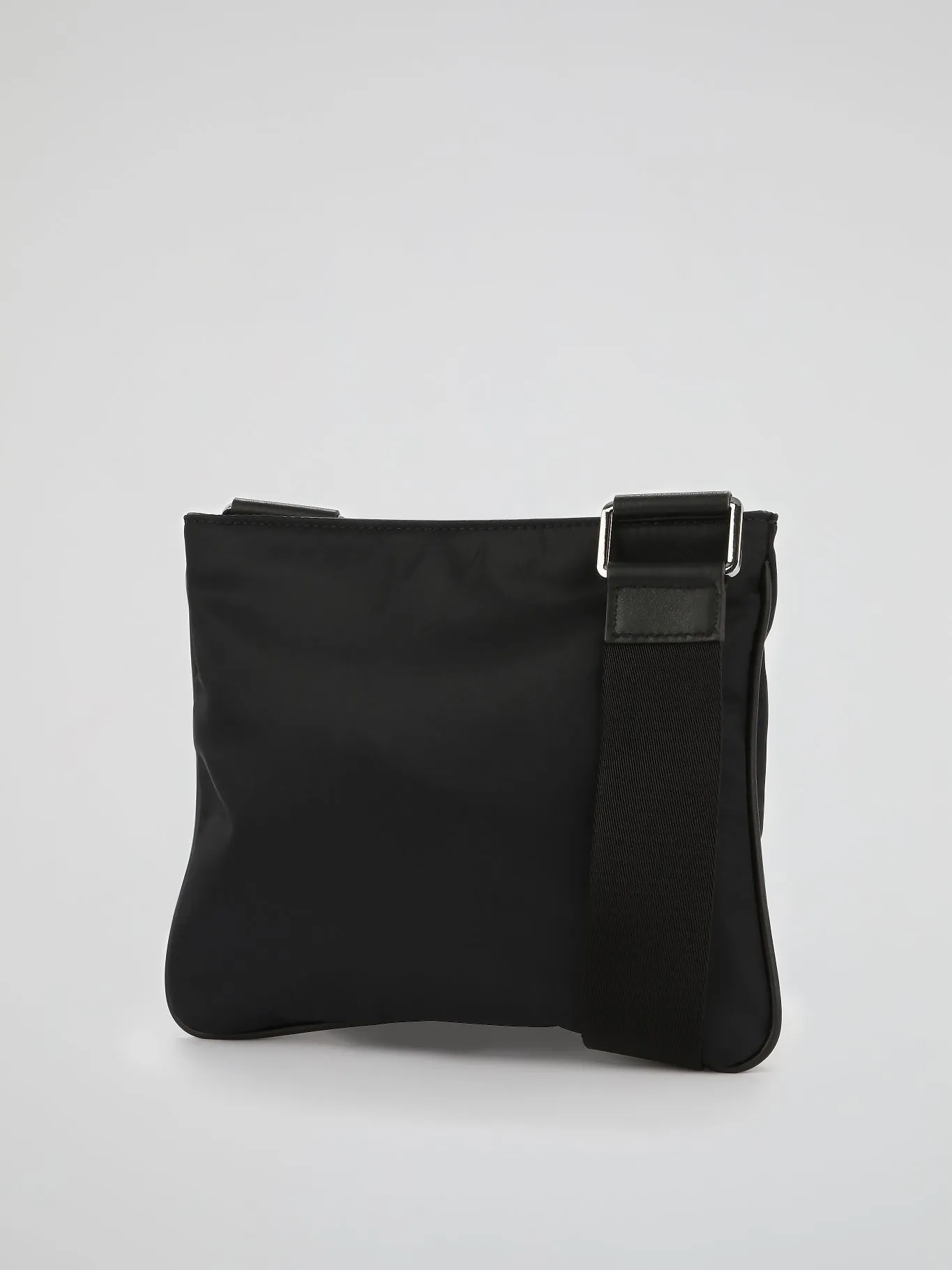 Black Contrast Logo Print Sling Bag