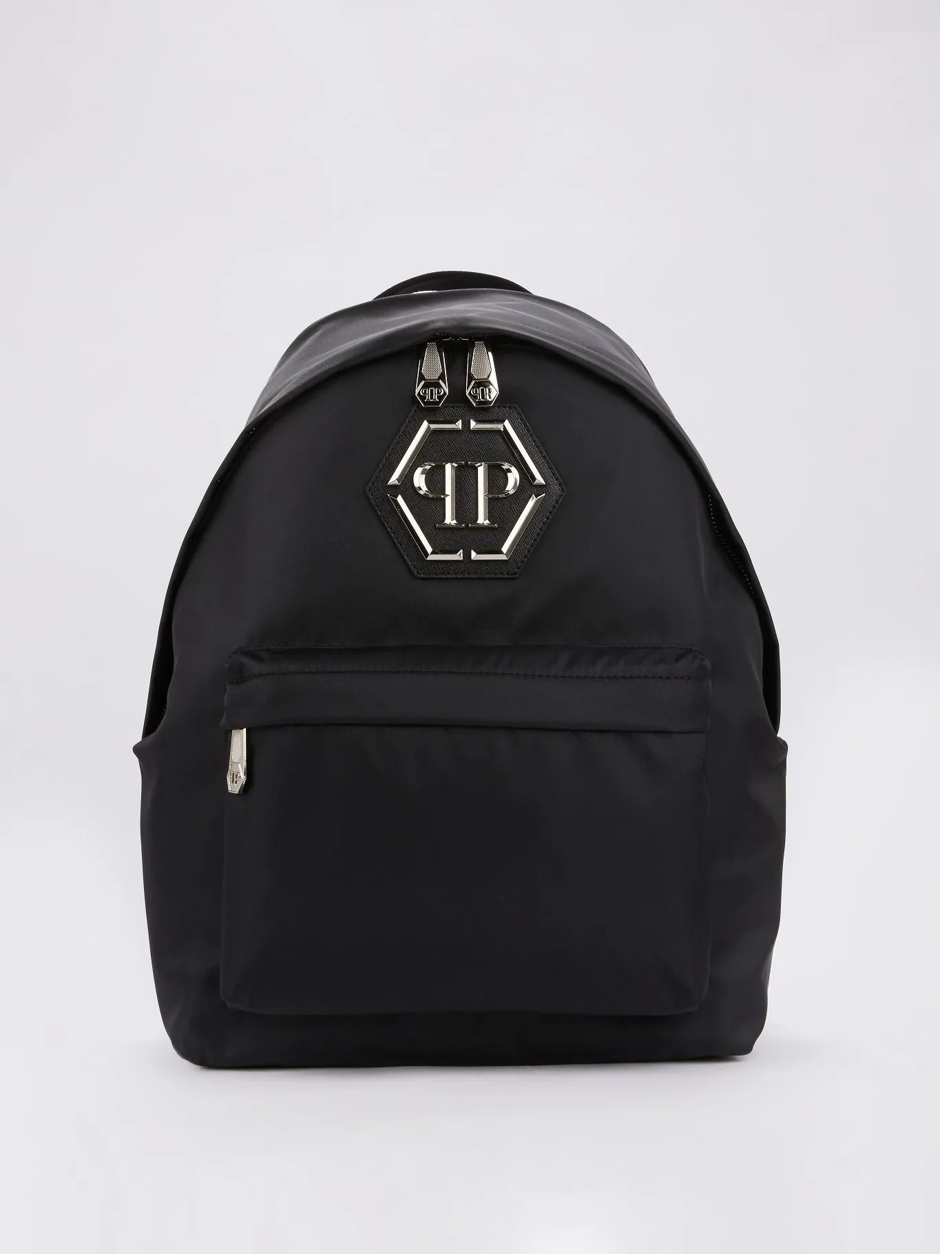Black Monogram Appliquéd Backpack