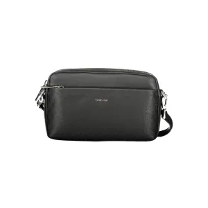 Black Polyester Women Handbag