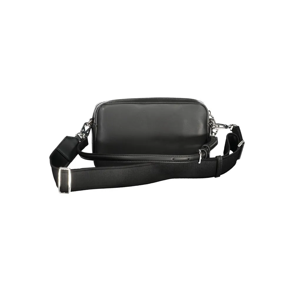 Black Polyester Women Handbag