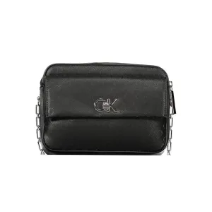 Black Polyester Women Handbag