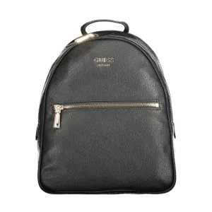 Black Polyethylene Women Backpack