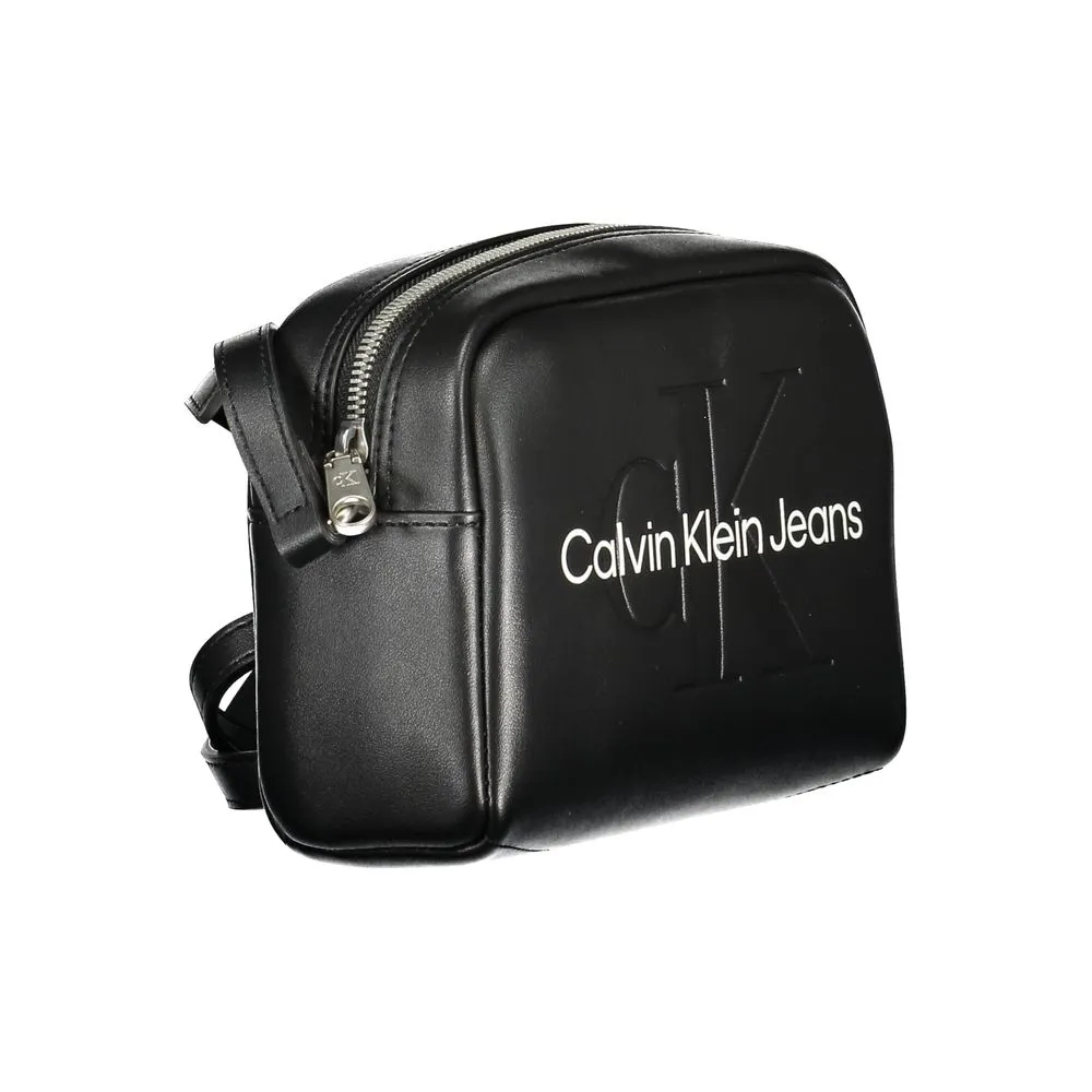 Black Polyethylene Women Handbag