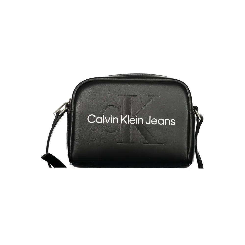 Black Polyethylene Women Handbag