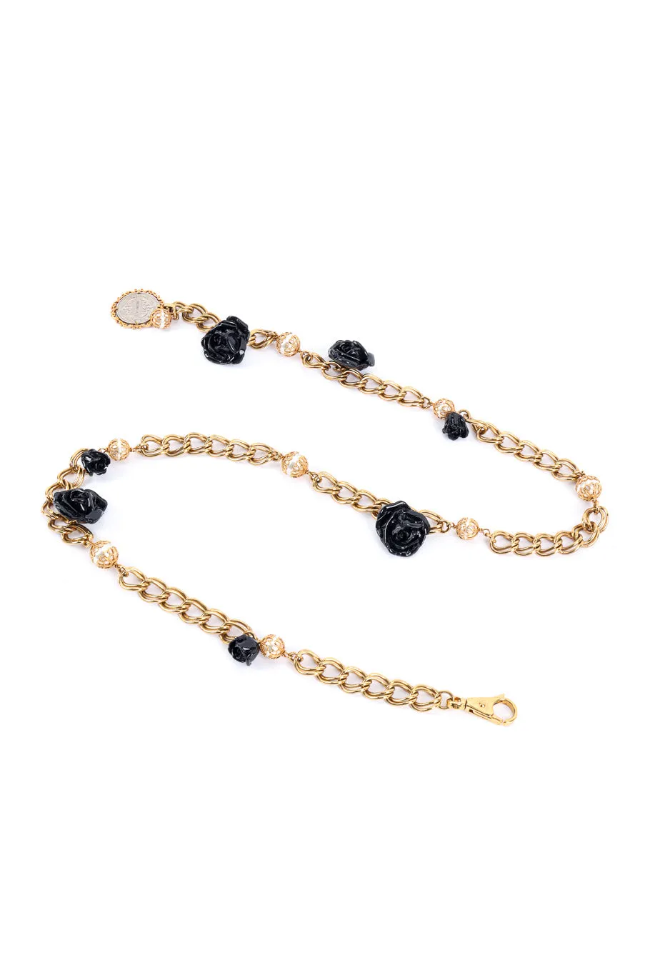 Black Rose Chain Belt