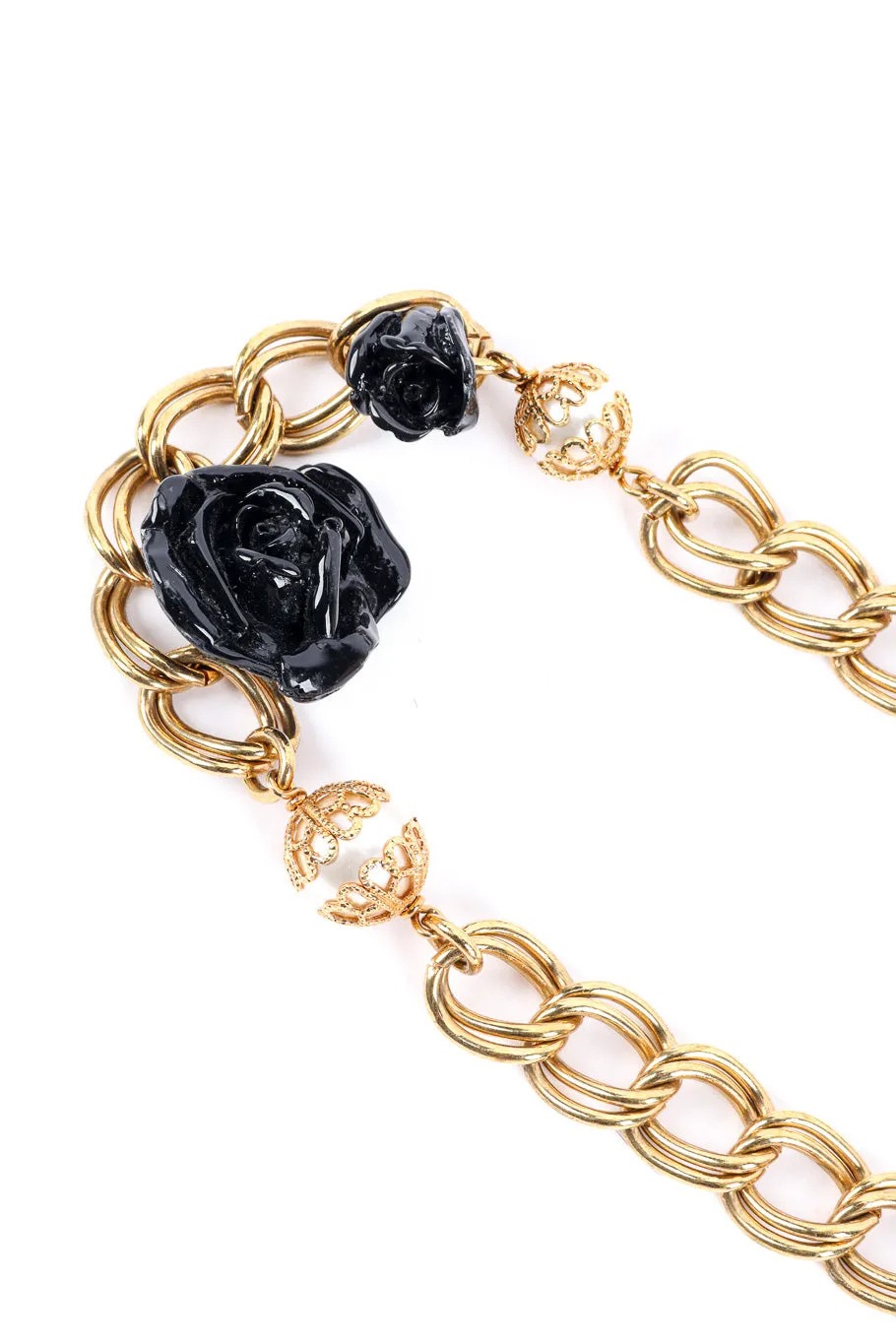 Black Rose Chain Belt