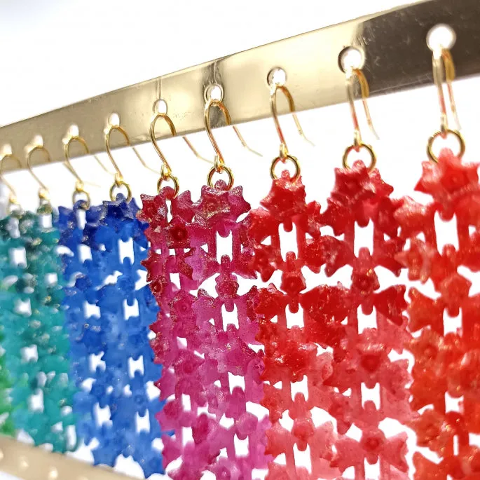 Blue Sakura Earrings