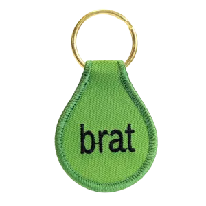 Brat Embroidered Key Tag