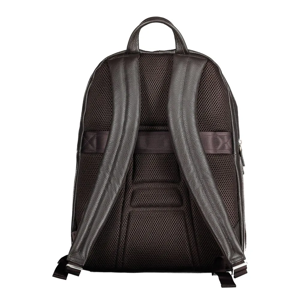 Brown Leather Men Backpack