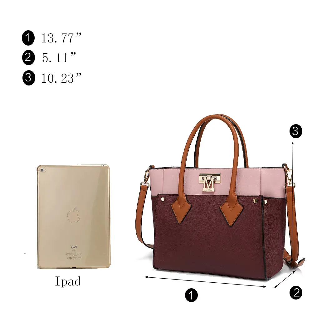 Brynlee Women'S Tote Bag & Wristlet Wallet, Crossbody Purse Handbag 2 Pcs by Mia K - Red