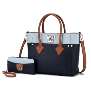 Brynlee Women'S Tote Bag & Wristlet Wallet, Crossbody Purse Handbag 2 Pcs by Mia K - Red