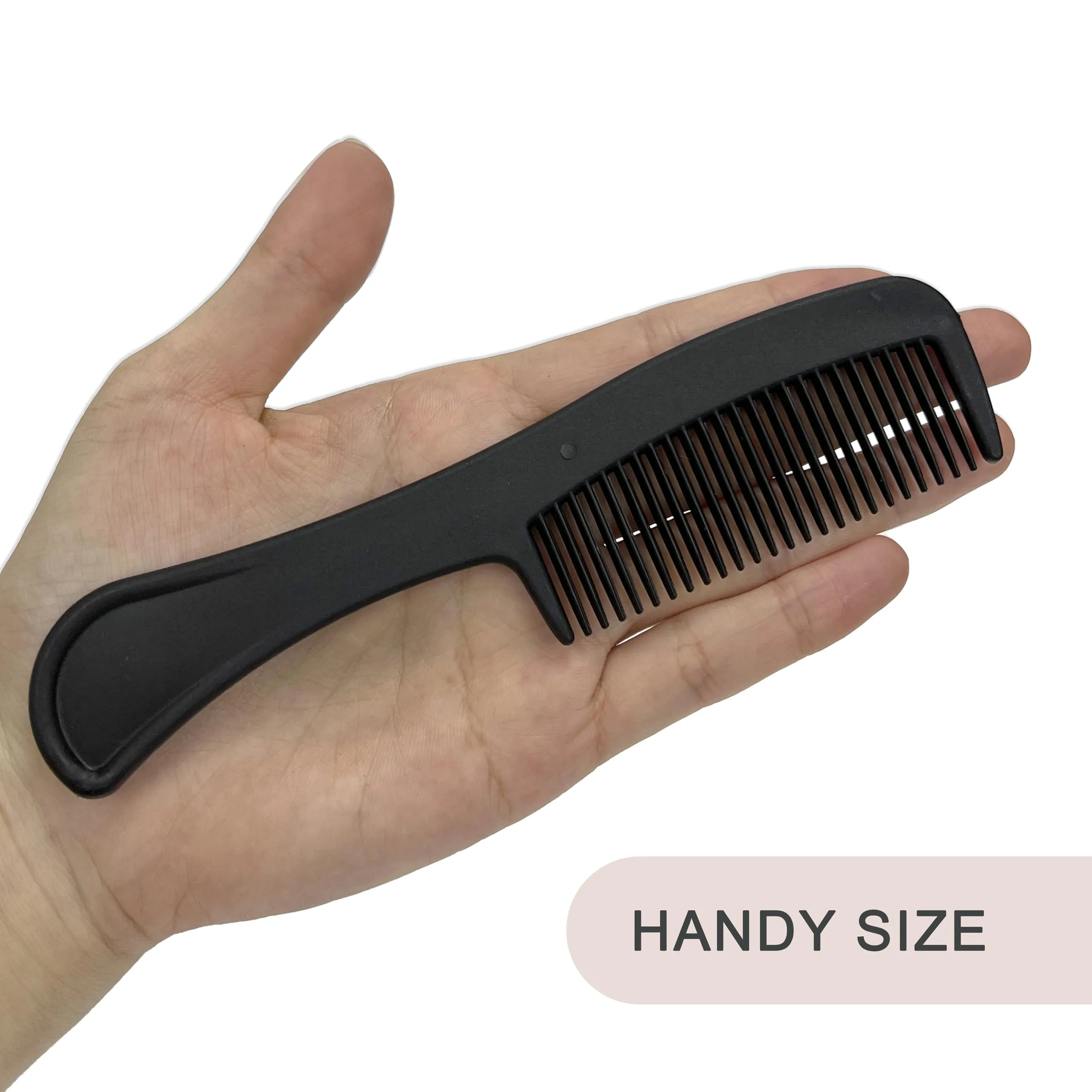 Bulk Hair Combs, Combs Individually Wrapped, Hair Combs in Bulk for Women, Kids, Hotel, Airbnb, Shelter, Homeless, Charity, and Church (Black) (5.9 inches, 100, Count)