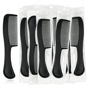 Bulk Hair Combs, Combs Individually Wrapped, Hair Combs in Bulk for Women, Kids, Hotel, Airbnb, Shelter, Homeless, Charity, and Church (Black) (5.9 inches, 100, Count)