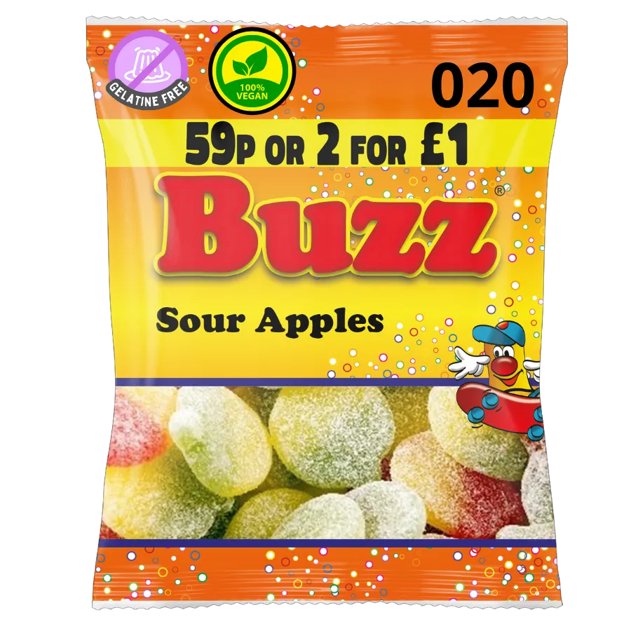 Buzz Sweets Sour Apples | Kids Bags