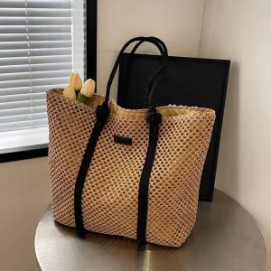 Casual Straw Bag for Beach Days