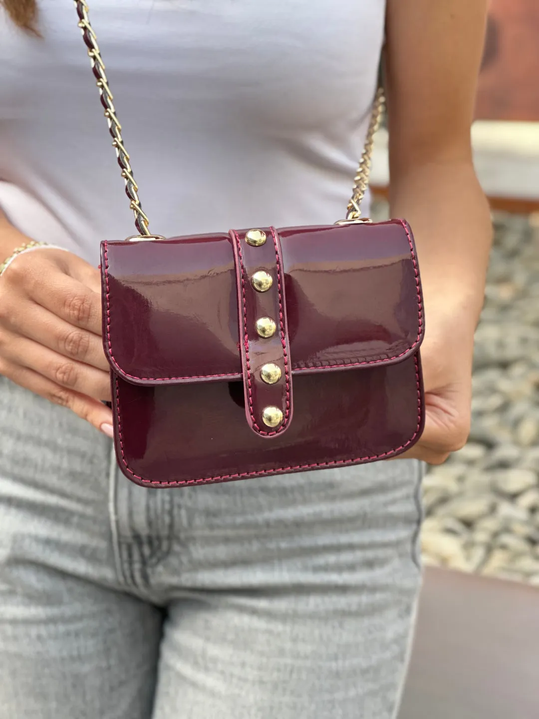 Celeste Charm Burgundy Bag